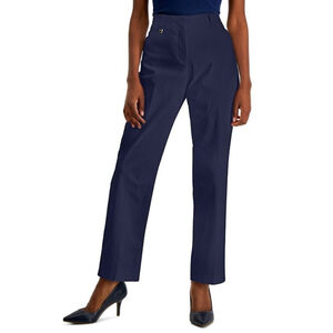 JM Collection 4 Petite Tummy-Control Curvy Fit Navy Dress Pants NWT